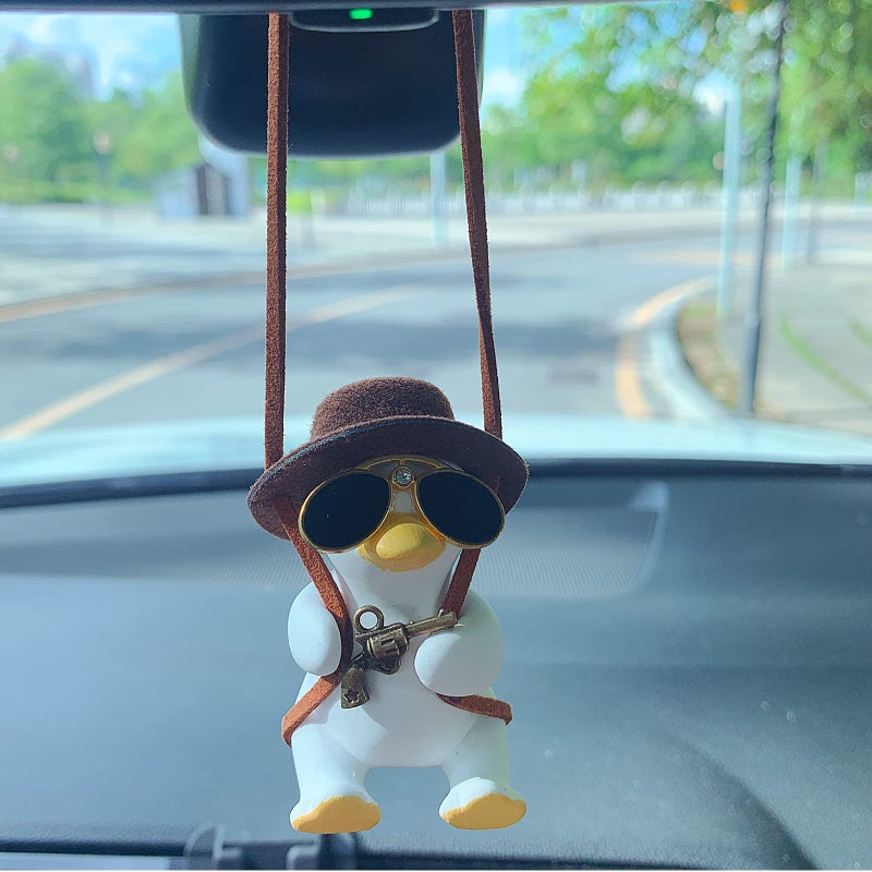 Motaney Cute Car Accessories  Swinging Duck Car Hanging Ornament  Rear View Mirror Accessories  Automotive Interior Decorations  Ideal Small Gifts for Women/Men/Kids - Image 2